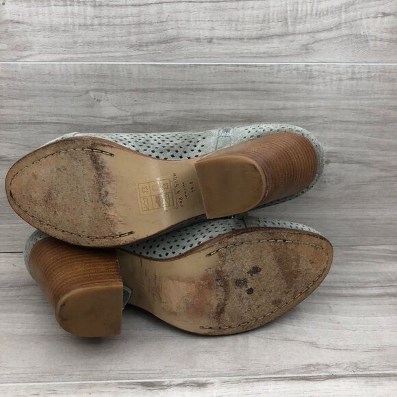 Rag & Bone Ankle Boots Womens EU 39.5 Light Gray Suede Double Zip Booties - Picture 9 of 10